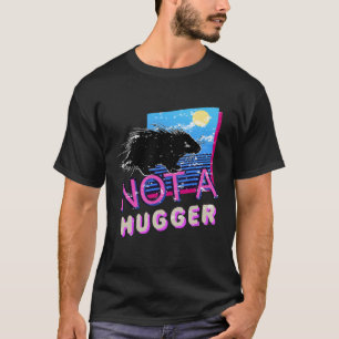 Retro Not A Hugger Sarcastic Vintage Porcupine Lov T-Shirt