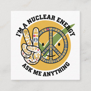 Retro Nuclear Energy design vector art gift Enclosure Card