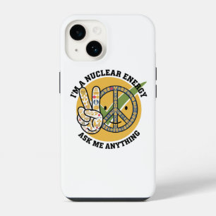 Retro Nuclear Energy design vector art gift iPhone 14 Case