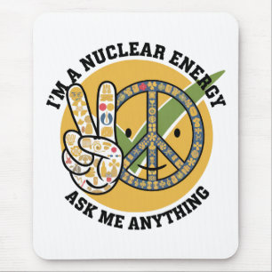 Retro Nuclear Energy design vector art gift Mouse Pad