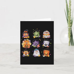 Retro Nug-gets Bucket Funny Halloween Spooky Seaso Card