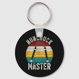 Retro Nunchuck Master Karate Taekwondo Weapon Nunc Key Ring