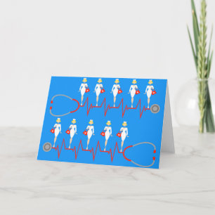 Retro Nurse Greeting Card