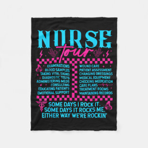 Retro Nurse Nurse Week Men Women Nurse  Fleece Blanket