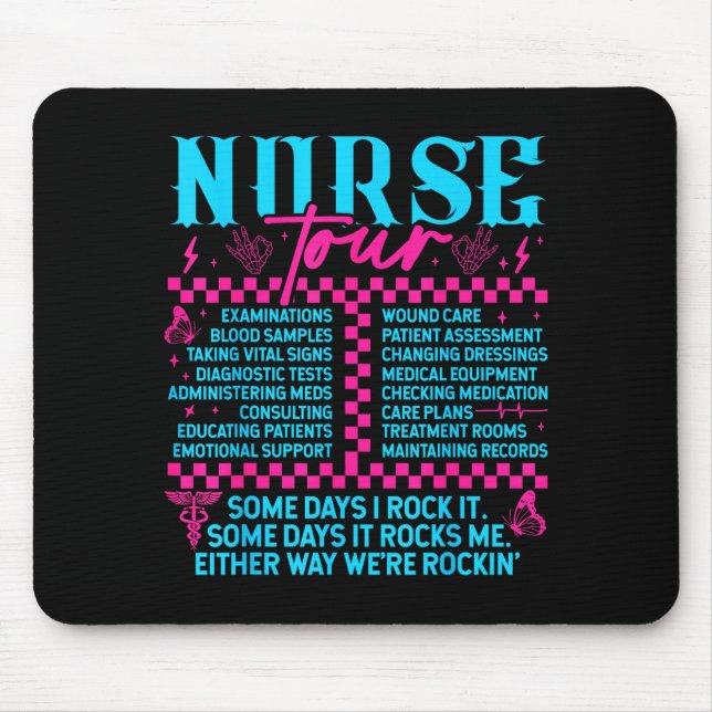 Retro Nurse Nurse Week Men Women Nurse  Mouse Pad (Front)