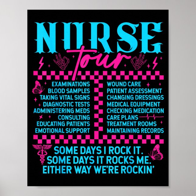 Retro Nurse Nurse Week Men Women Nurse  Poster (Front)