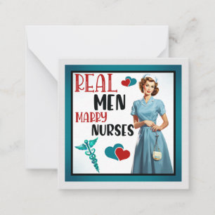 Retro Nurse Pinup_ Real Men Marry Nurses Card