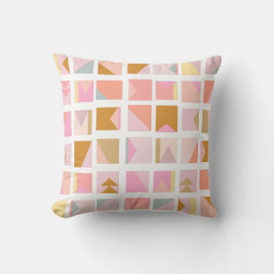 Retro Nursery Decor Geometric Pink Pastel Cute Cushion