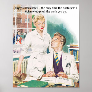 Retro Nurses - Enjoy Nurses Week, Poster