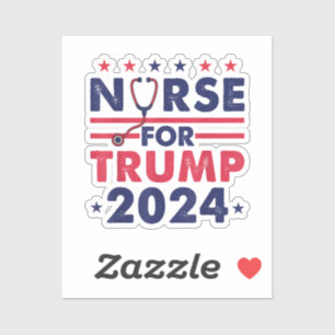 Retro Nurses For Trump 2024 America Stars Flag Str