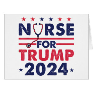Retro Nurses For Trump 2024 America Stars Flag Str