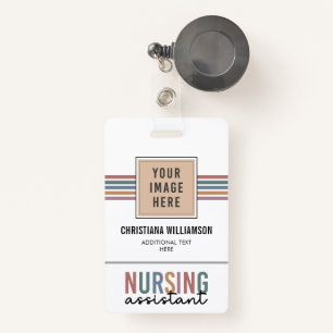 Retro Nursing Assistant CNA Nursing Aide ID Badge
