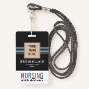 Retro Nursing Assistant CNA Nursing Aide ID Badge