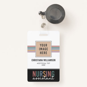 Retro Nursing Assistant CNA Nursing Aide ID Badge