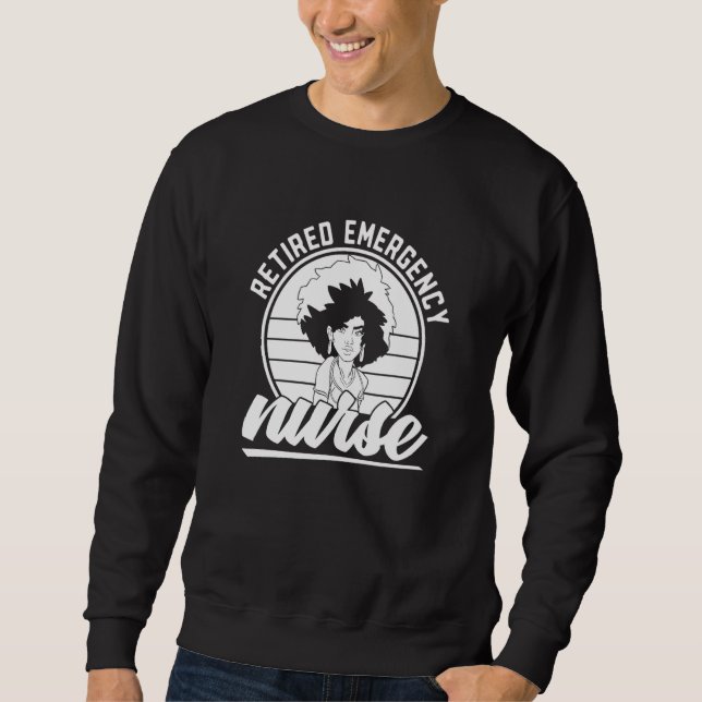 Retro Nursing Retired  Hospital Vintage Emergency  Sweatshirt (Front)