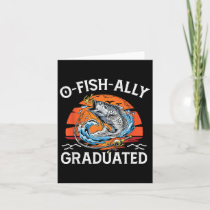 Retro O-fish-ally Graduated Senior Graduation Fish Card