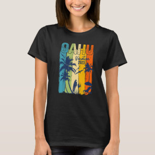 Retro Oahu 2023 Hawaiian Family Vacation Matching T-Shirt