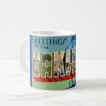 Retro Oakland California Greeting Mug<br><div class="desc">Stunning retro postcard greeting from Oakland,  California repurposed!</div>