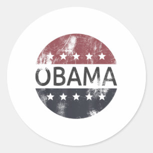 Retro Obama Vintage Vote President Barack Obama Classic Round Sticker