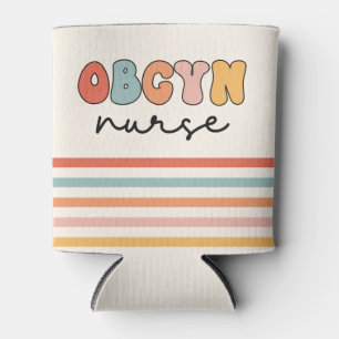 Retro OBGYN Nurse Can Cooler