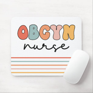 Retro OBGYN Nurse Mouse Pad