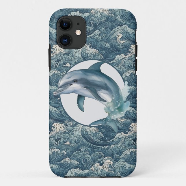 Retro ocean waves Case-Mate iPhone case (Back)