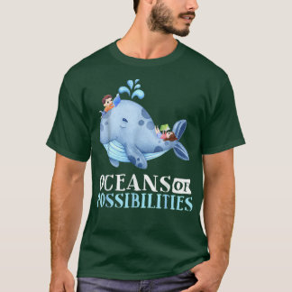 Retro Oceans Of Possibilities Summer Reading Teach T-Shirt
