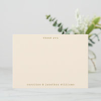 Retro Ochre Cream Typewriter Custom Wedding