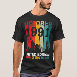 Retro October 1991 Limited Edition 30 Years of Bei T-Shirt