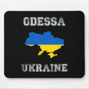 Retro Odessa Ukraine Distressed Ukraine Flag Mouse Pad