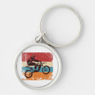 Retro Off Road Motorcycle Motocross Enduro Key Ring