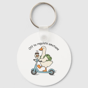 Retro Off To Regulate Emotions Funny Goose Sel Cou Key Ring