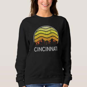 Retro Ohio Cincinnati Visitors Skyline Vintage Urb Sweatshirt