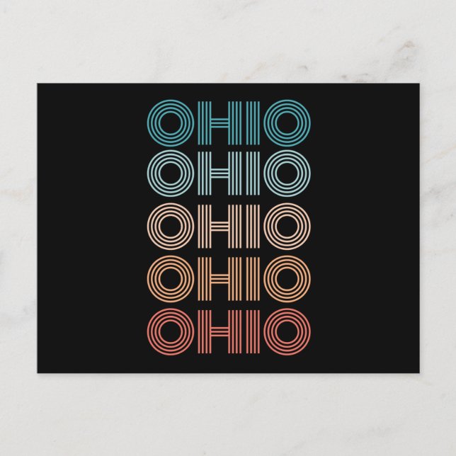 Retro Ohio Vintage American States Gifts Postcard (Front)