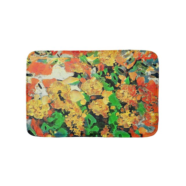 Retro Oil Painting: Van Gogh Monet Bath Mat (Front)