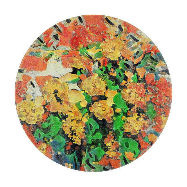 Retro Oil Painting: Van Gogh Monet Cutting Board (Front)