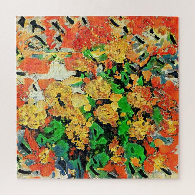 Retro Oil Painting: Van Gogh Monet Jigsaw Puzzle (Vertical)