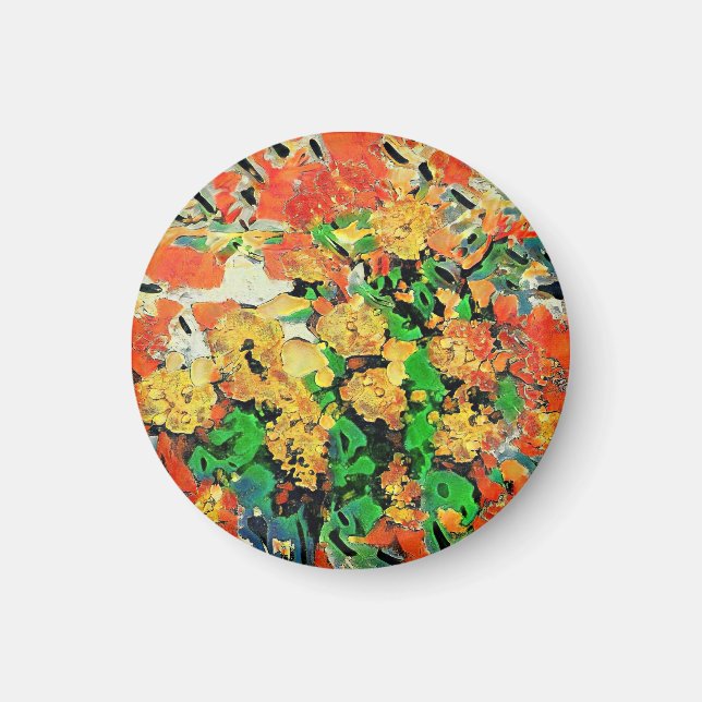 Retro Oil Painting: Van Gogh Monet Magnet (Front)