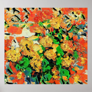 Retro Oil Painting: Van Gogh Monet Poster