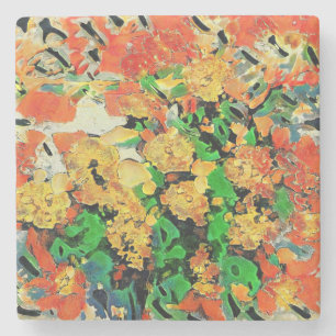 Retro Oil Painting: Van Gogh Monet Stone Coaster