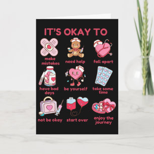 Retro Okay Valentine Mental Health Awareness For W Card