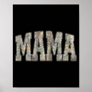 Retro Old Camo Mama Camouflage Mum Mothers Day Poster