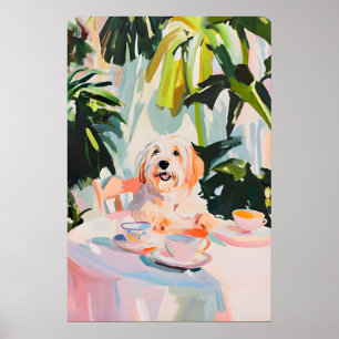 Retro Old English Sheepdog Poster, Old English Poster