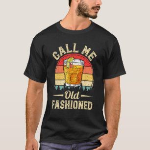 Retro Old Fashioned Whiskey Bourbon Funny Vintage  T-Shirt