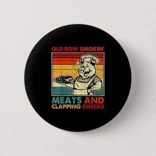 Retro Old Row Smoking Meats And Clapping Cheeks Fu 6 Cm Round Badge
