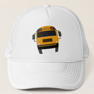 Retro Old School Bus Driver Cap Hat with Bus