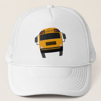 Retro Old School Bus Driver Cap Hat with Bus