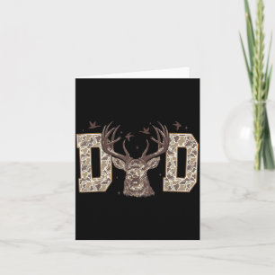 Retro Old School Camo Dad Camouflage Dad Fathers Card