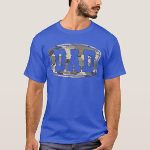 Retro Old School Camo Dad Pocket Camoue Dad Father T-Shirt