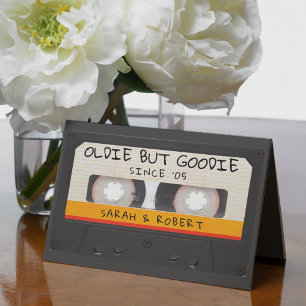 Retro Oldie But Goodie Cassette Tape Wedding Thank You Card